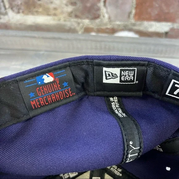 New Era 59Fifty Men’s Seattle Mariners Hat Purple/Gold Fitted - Picture 7 of 9